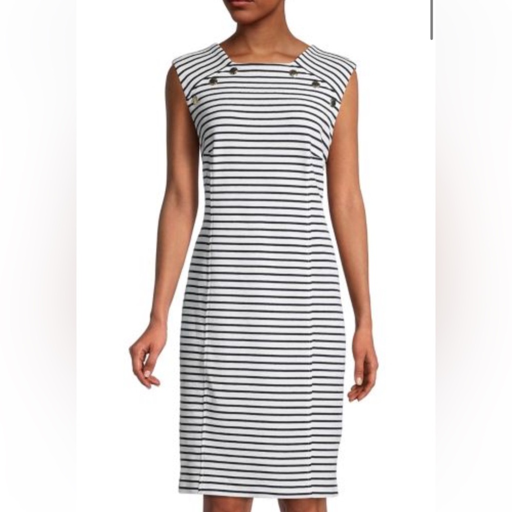 Tommy Hilfiger Sailor Stripe Sleeveless Knit Dress